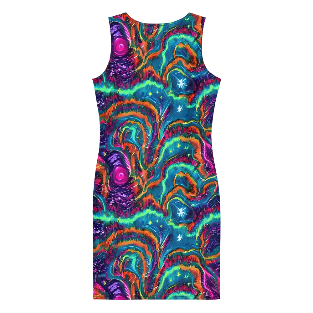 Dreamwave Bloom on Bodycon Dress — Back