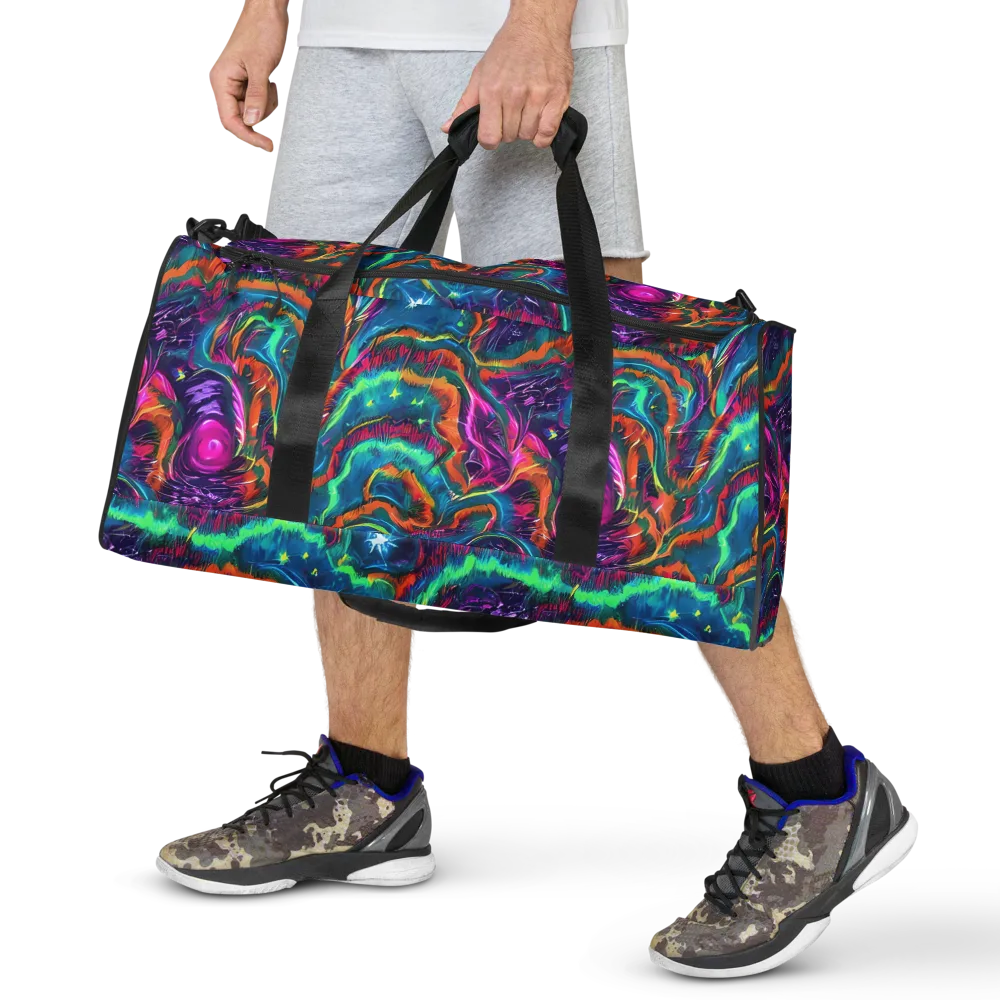 Dreamwave Bloom on Duffle Bag — Front