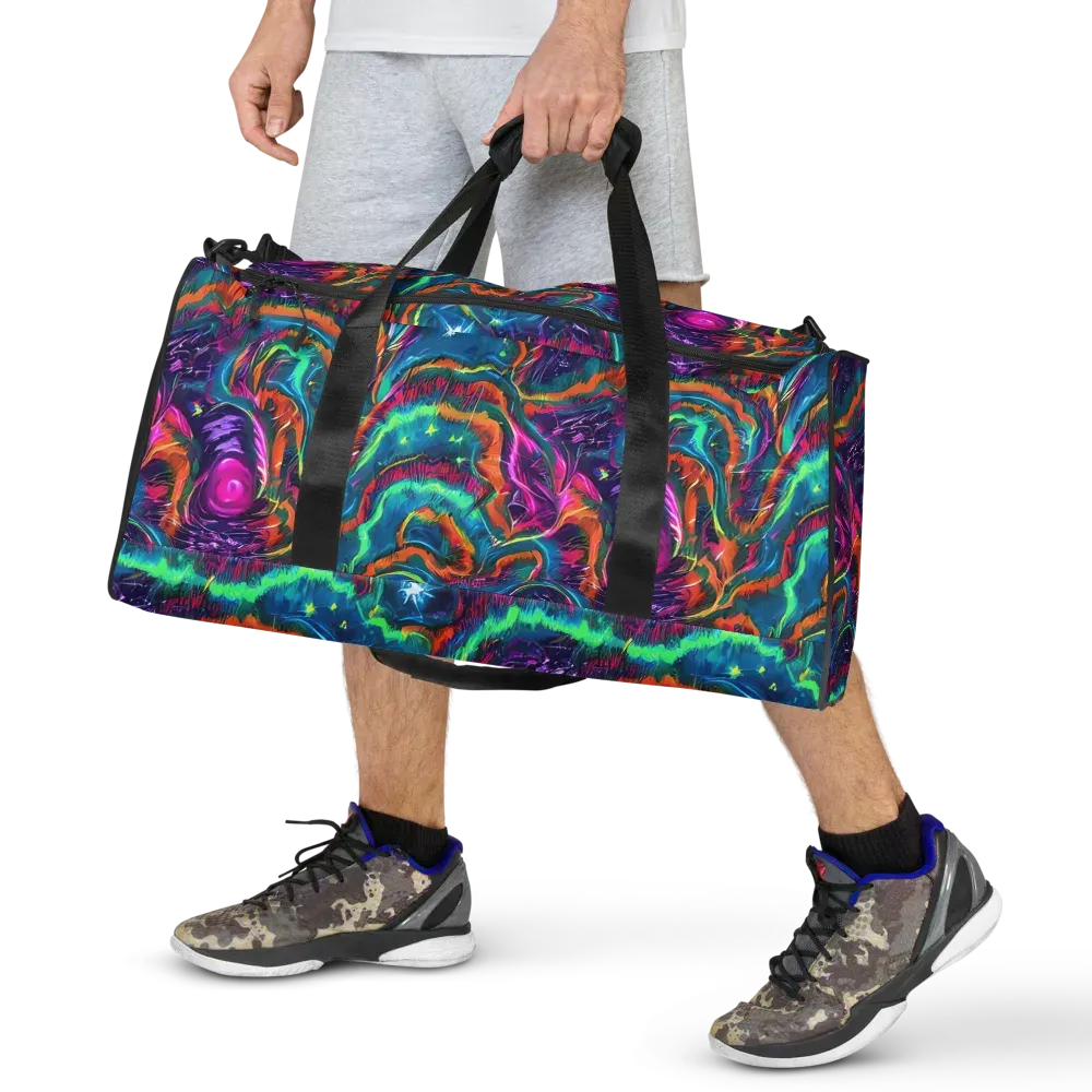 Dreamwave Bloom on Duffle Bag — Front