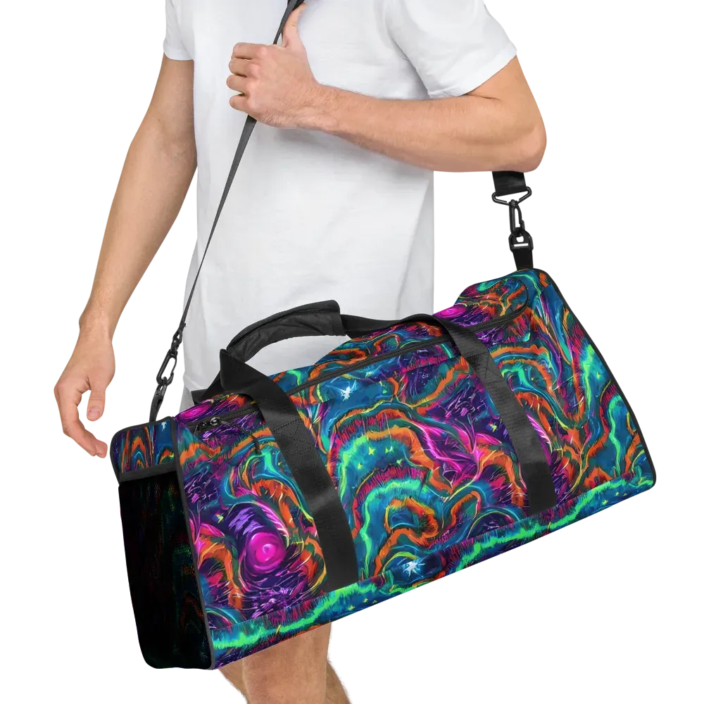 Dreamwave Bloom on Duffle Bag — Right Front