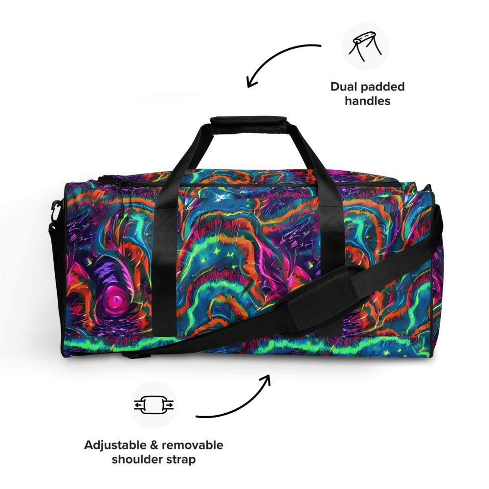 Dreamwave Bloom on Duffle Bag — Front