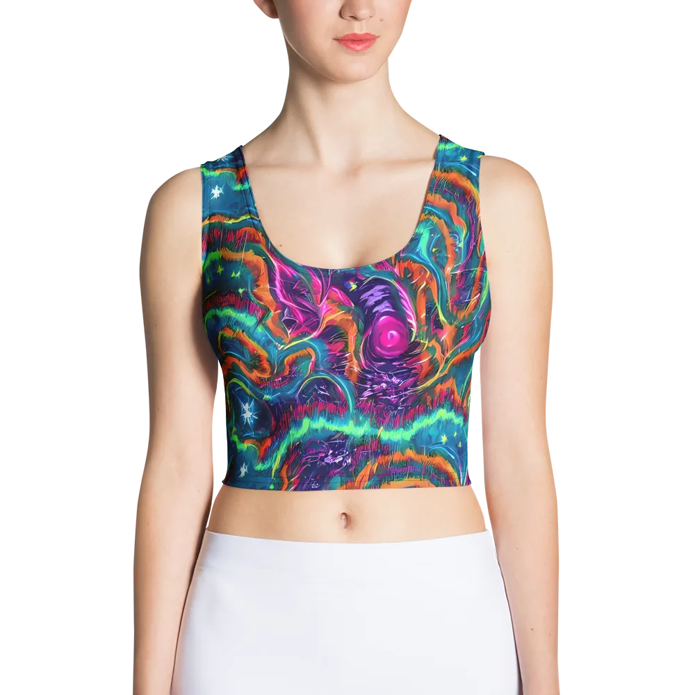 Dreamwave Bloom on Crop Top — Front