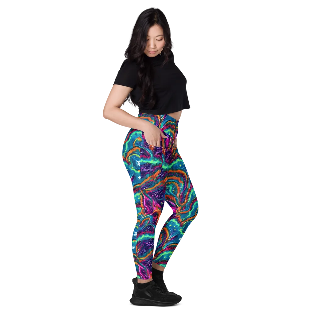 Dreamwave Bloom on Leggings with Pockets — Right