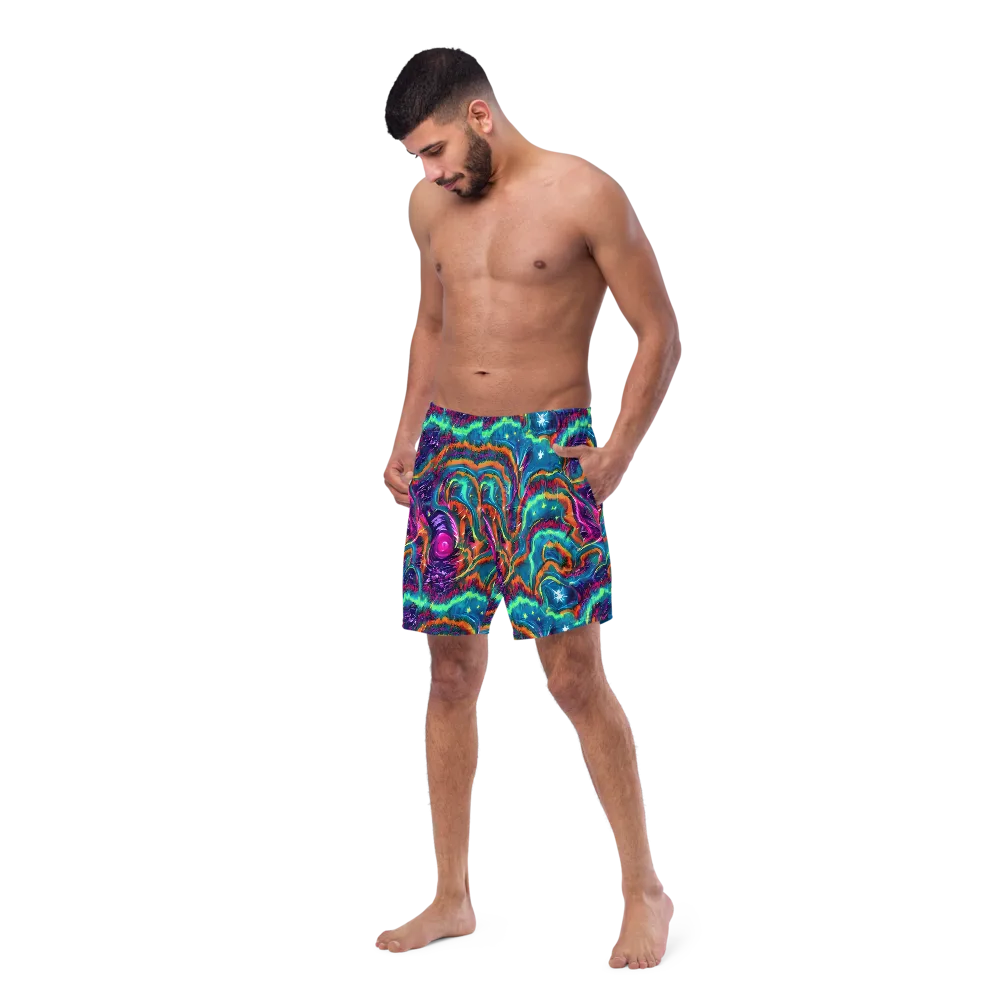 Dreamwave Bloom on Swim Trunks — Left Front