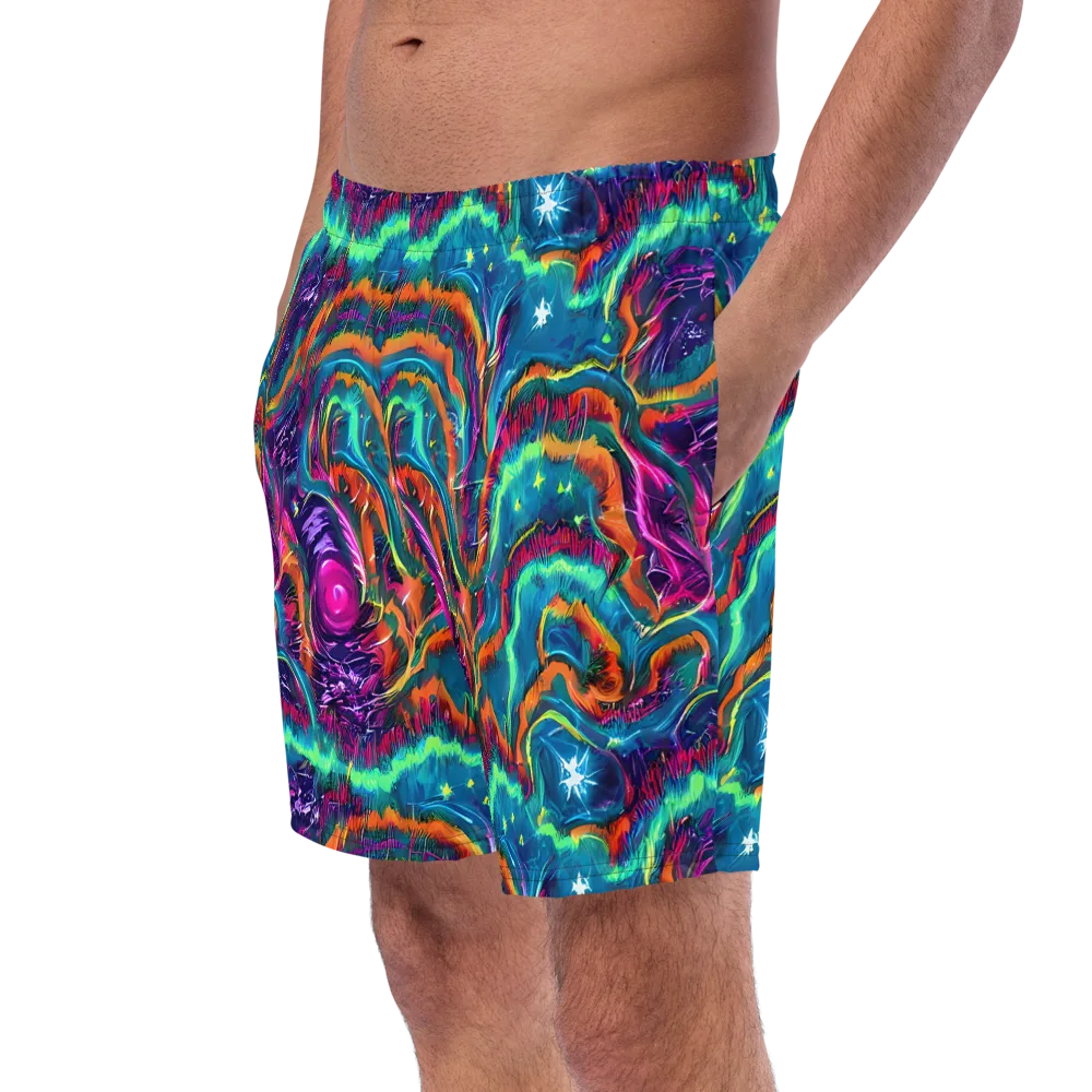Dreamwave Bloom on Swim Trunks — Left Front