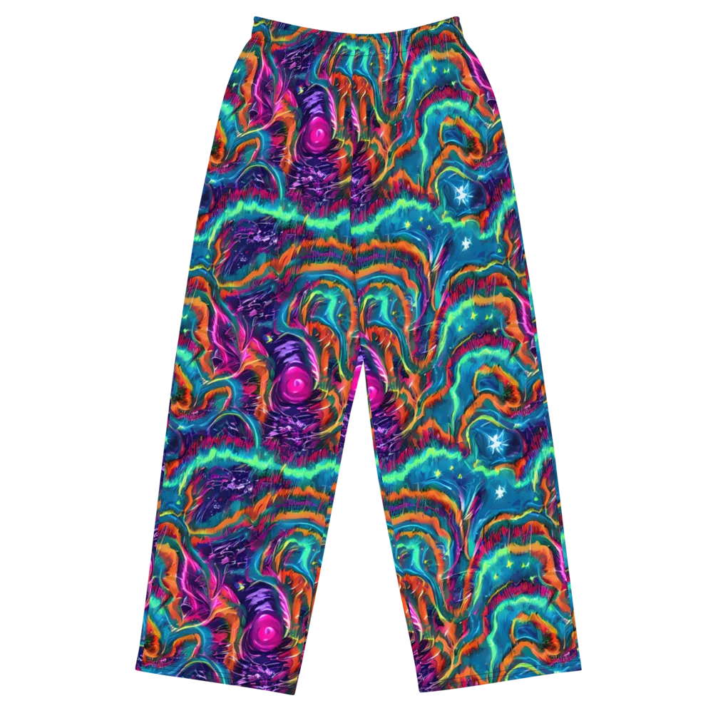 Dreamwave Bloom on Wide-Leg Pants — Front