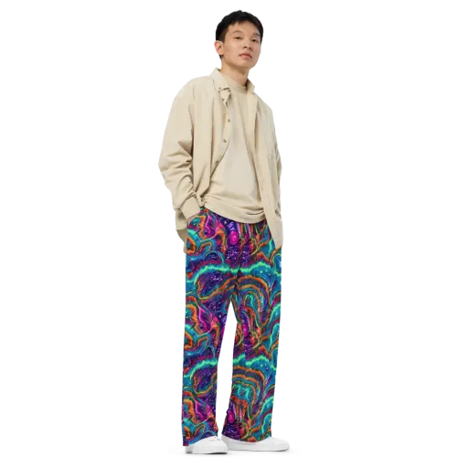 Dreamwave Bloom on a Wide-Leg Pants