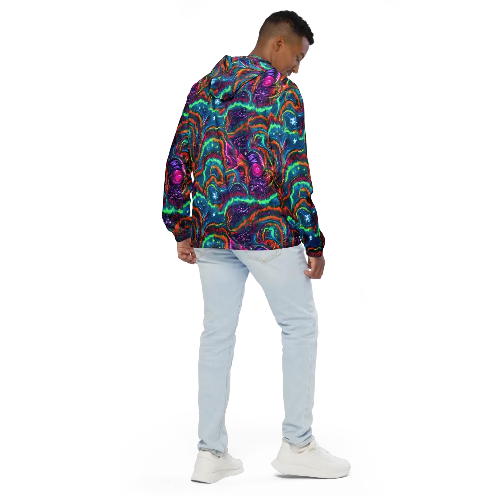 Dreamwave Bloom on Men's Windbreaker — Back