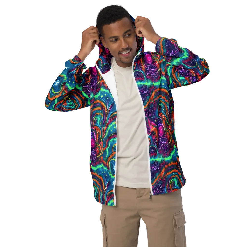 Dreamwave Bloom on Men's Windbreaker — Front