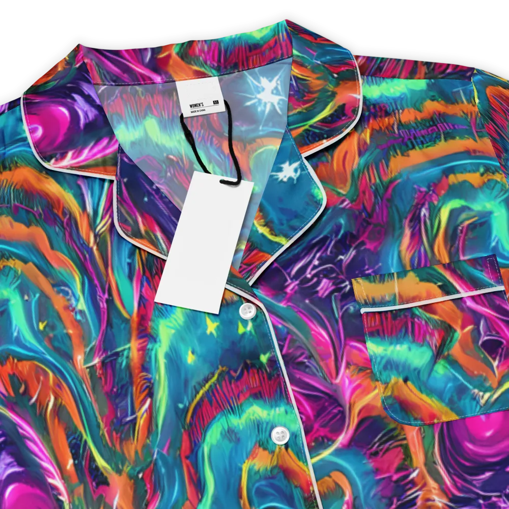 Dreamwave Bloom on Women's Short Sleeve Pajama Top — Product details