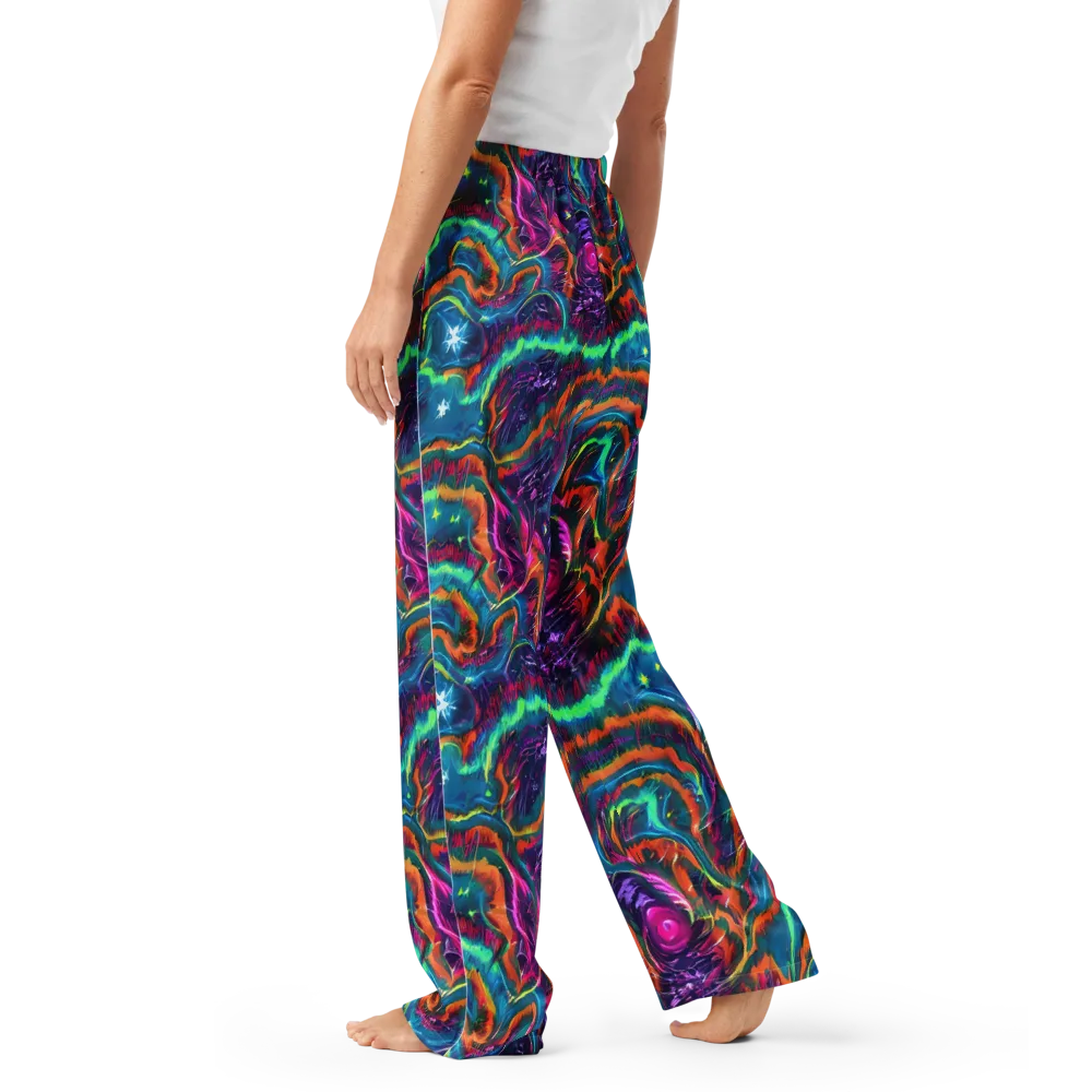 Dreamwave Bloom on Women's Pajama Pants — Left