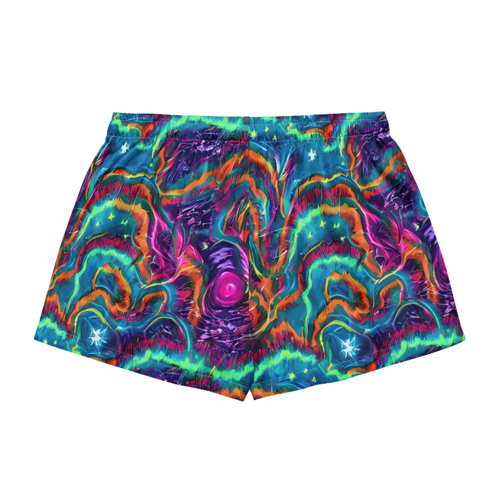 Dreamwave Bloom on Women's Pajama Shorts — Back