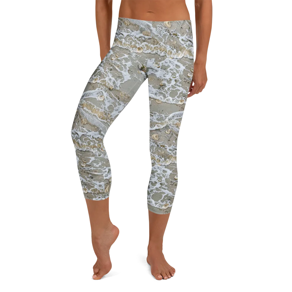 Tidal Shells on Capri Leggings — Front