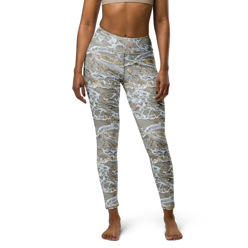 Tidal Shells on Yoga Leggings — Front