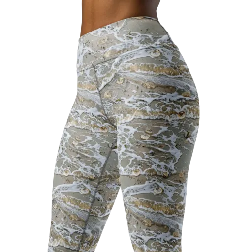 Tidal Shells on a Yoga Leggings