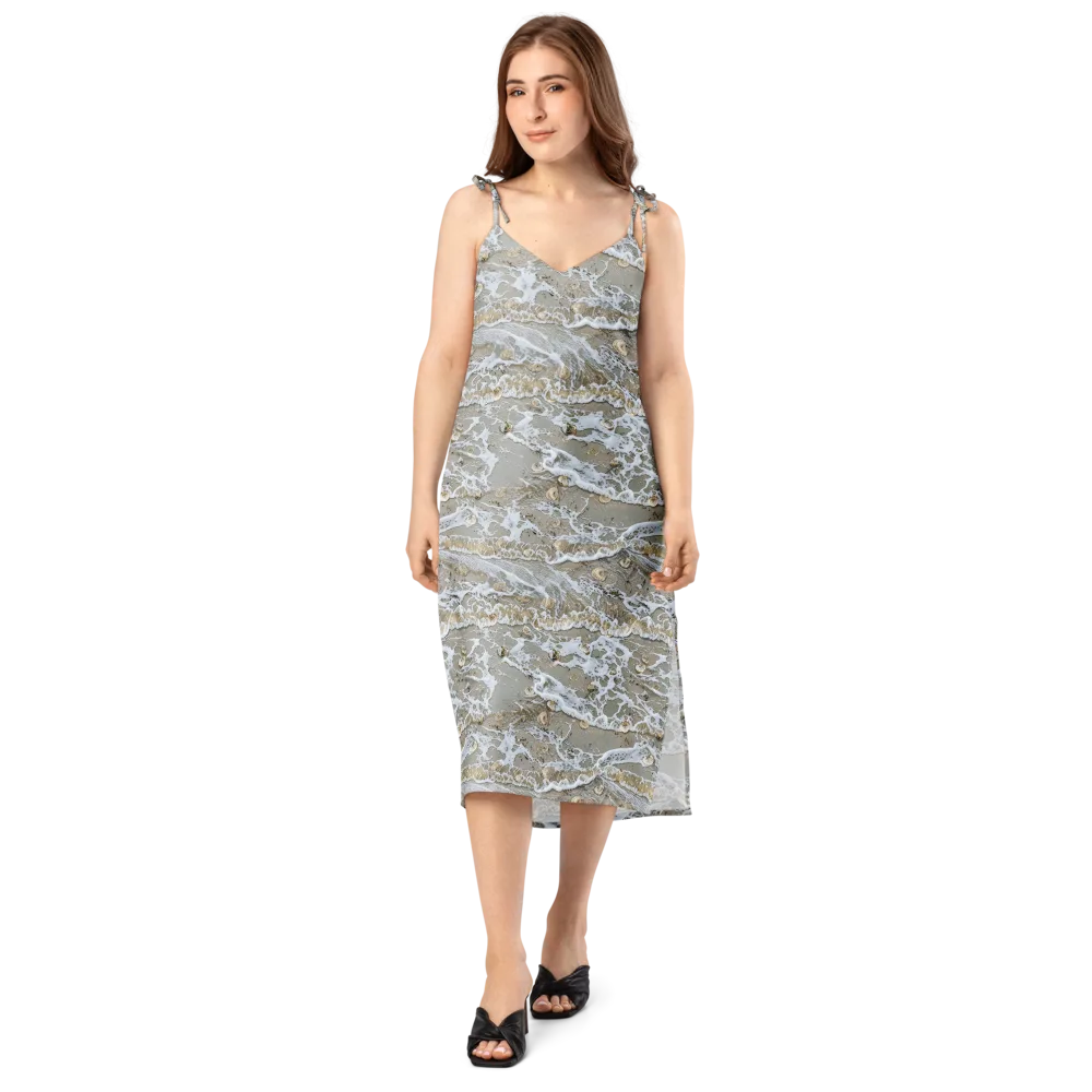 Tidal Shells on Slip Dress — Front