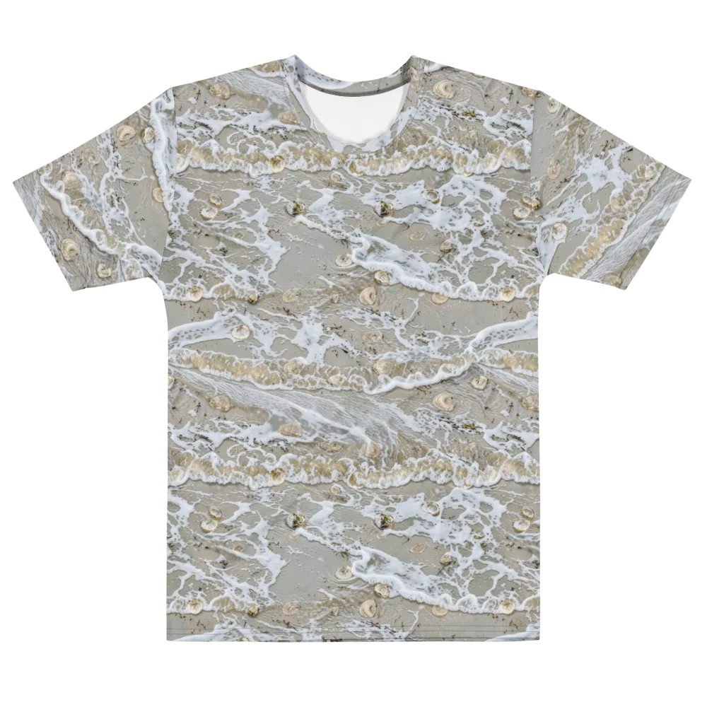 Tidal Shells on Men's Cotton Crew Neck T-Shirt — Front