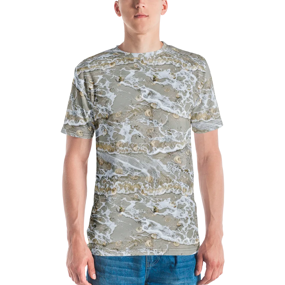 Tidal Shells on Men's Crew Neck T-Shirt — Front