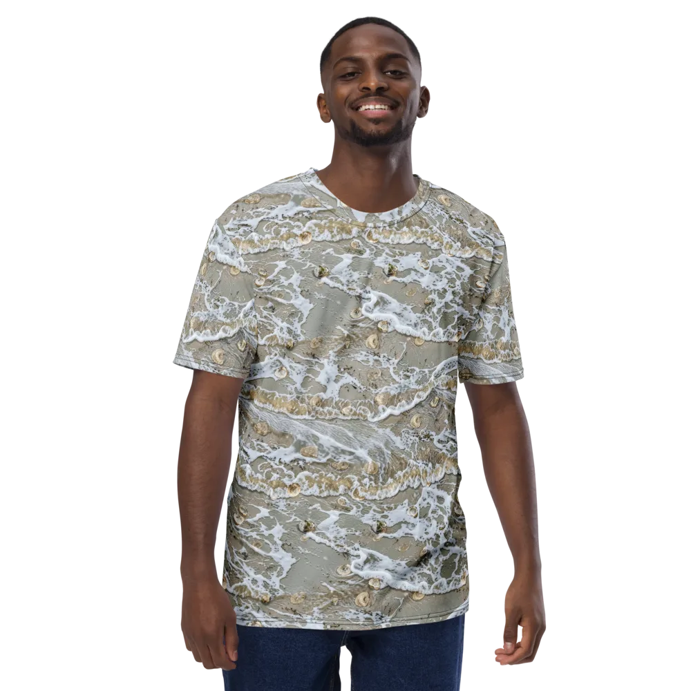 Tidal Shells on Men's Crew Neck T-Shirt — Front