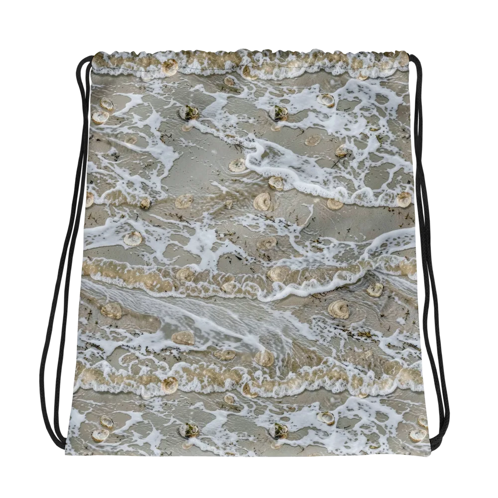 Tidal Shells on Drawstring Bag — Photo