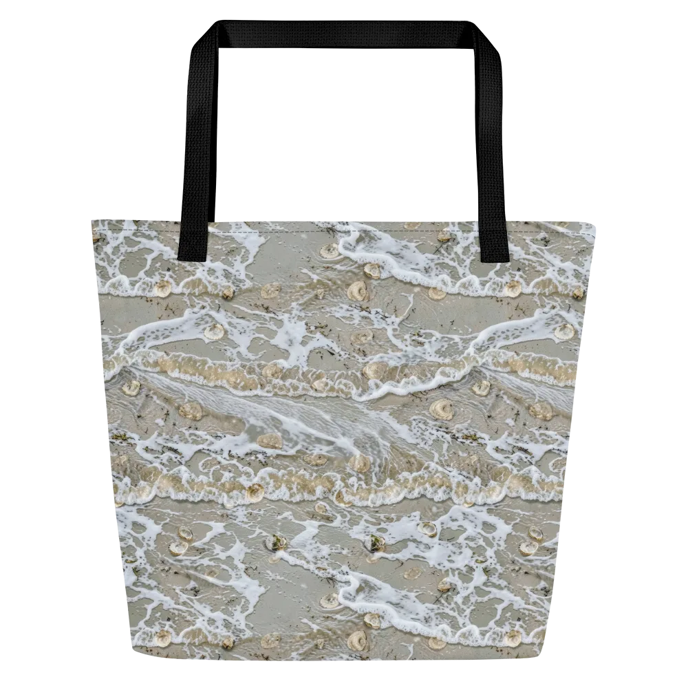 Tidal Shells on Large Tote Bag W/ Pocket — Front