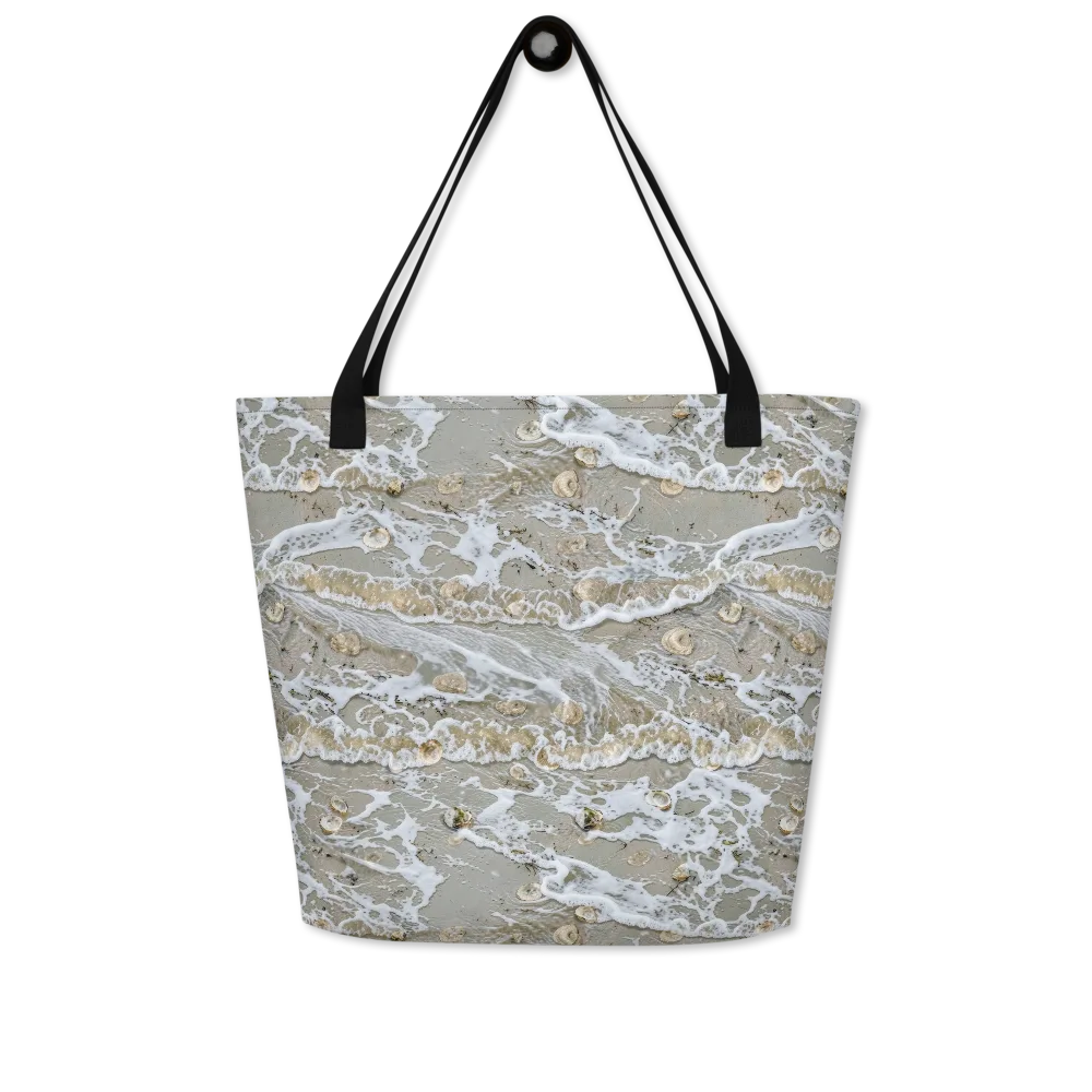 Tidal Shells on Large Tote Bag W/ Pocket — Front