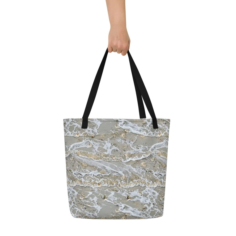 Tidal Shells on Large Tote Bag W/ Pocket — Front