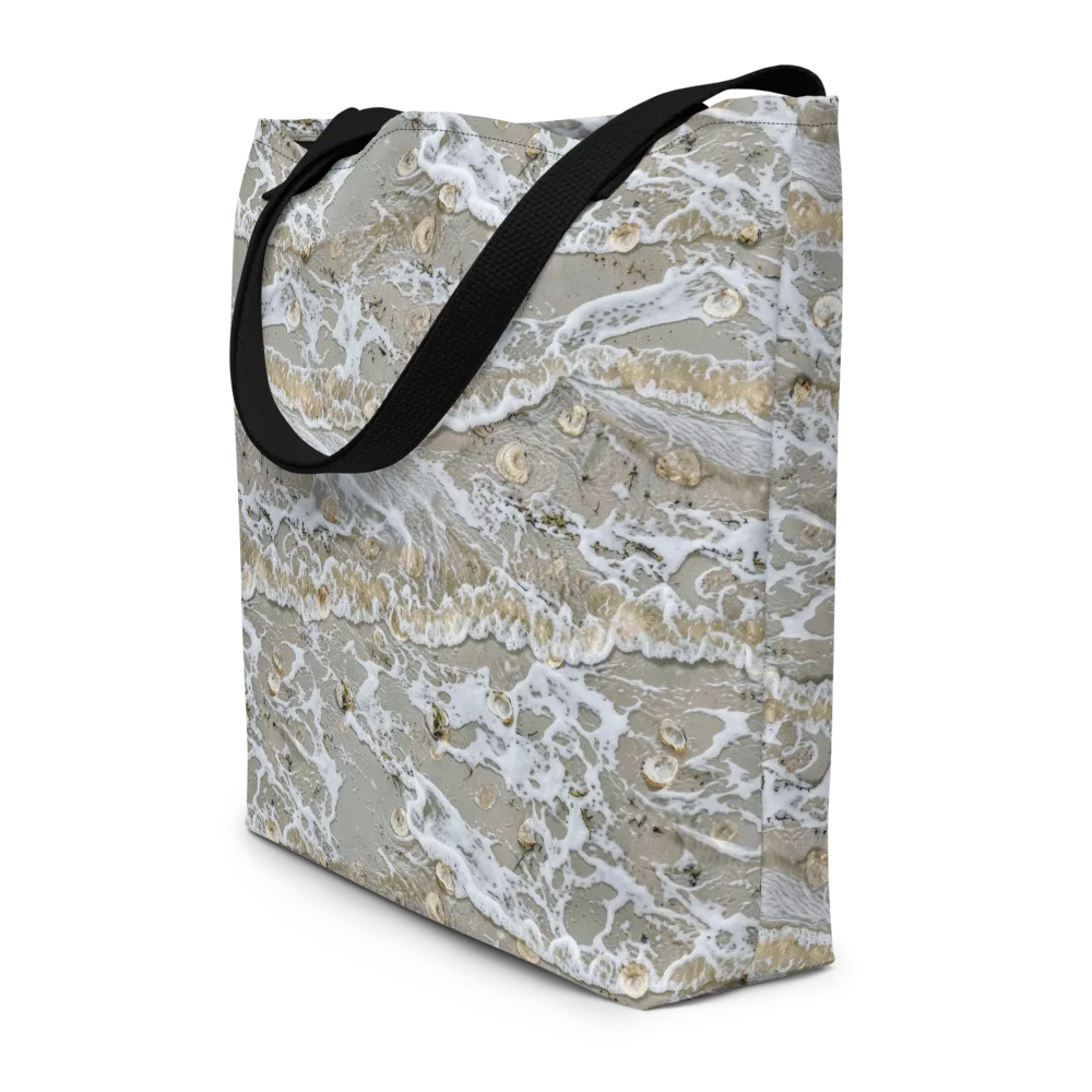 Tidal Shells on Large Tote Bag W/ Pocket — Front