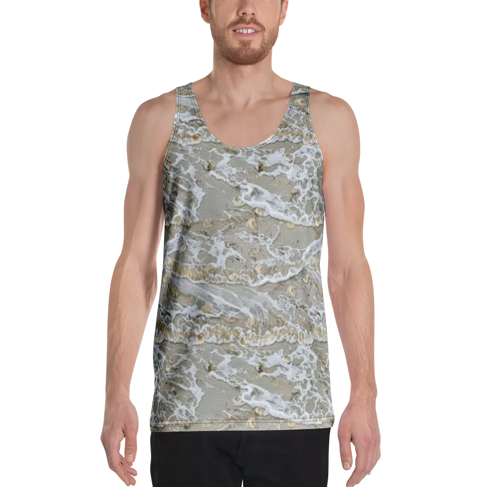 Tidal Shells on Men's Tank Top — Front