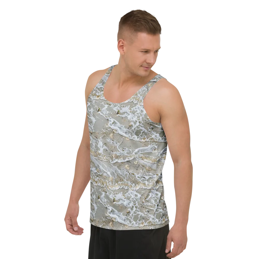 Tidal Shells on Men's Tank Top — Left Front