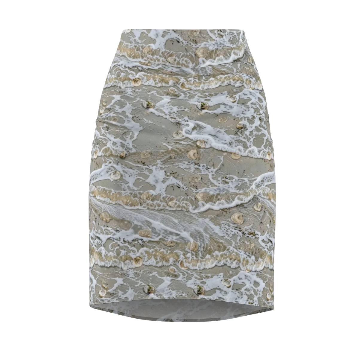 Tidal Shells on Pencil Skirt — Front