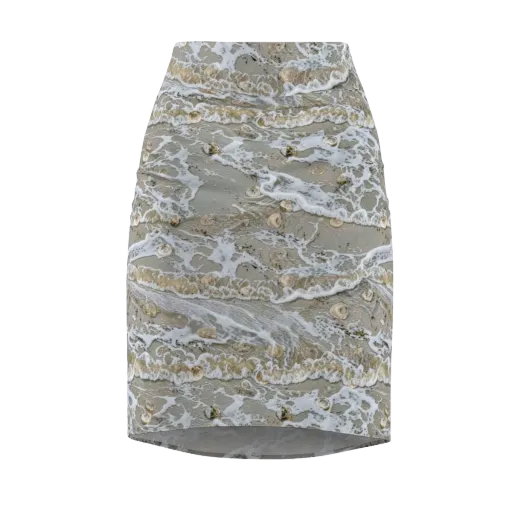 Tidal Shells on a Pencil Skirt