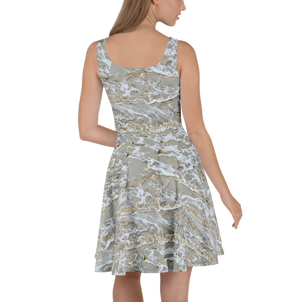 Tidal Shells on Skater Dress — Back