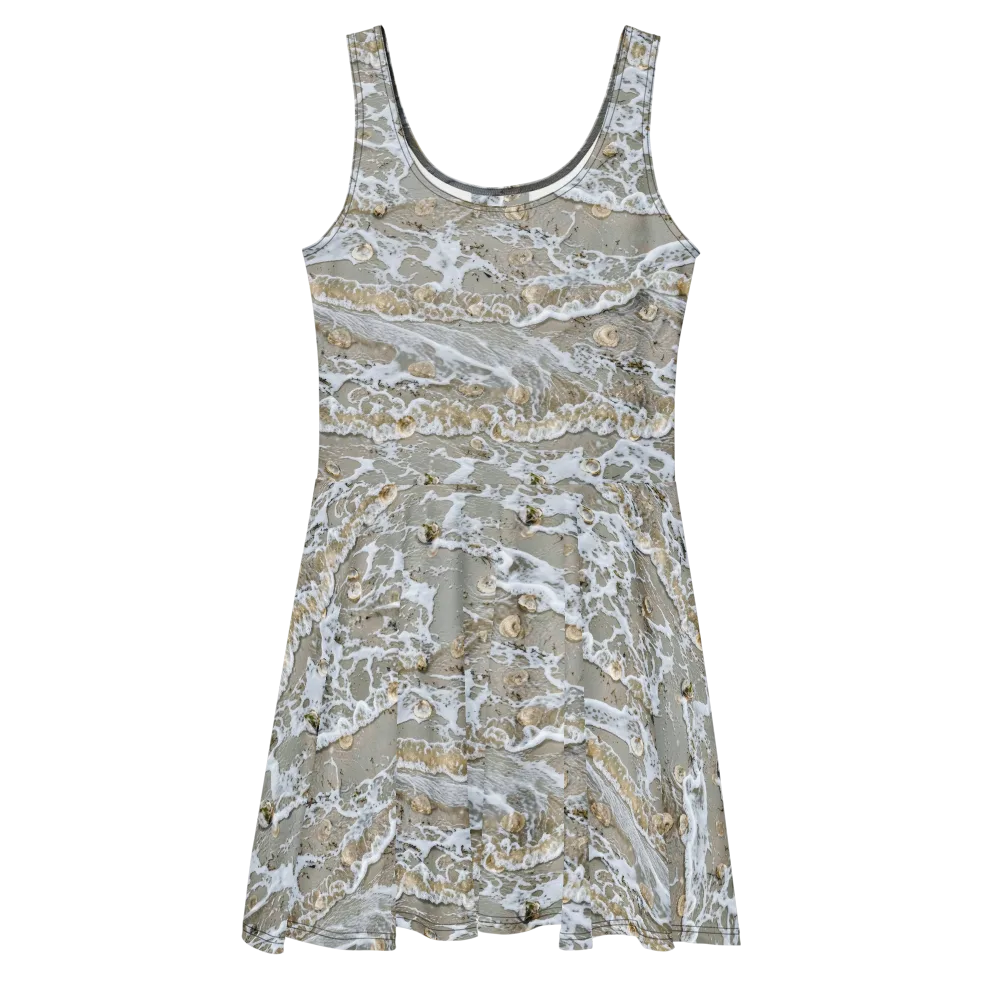 Tidal Shells on Skater Dress — Front