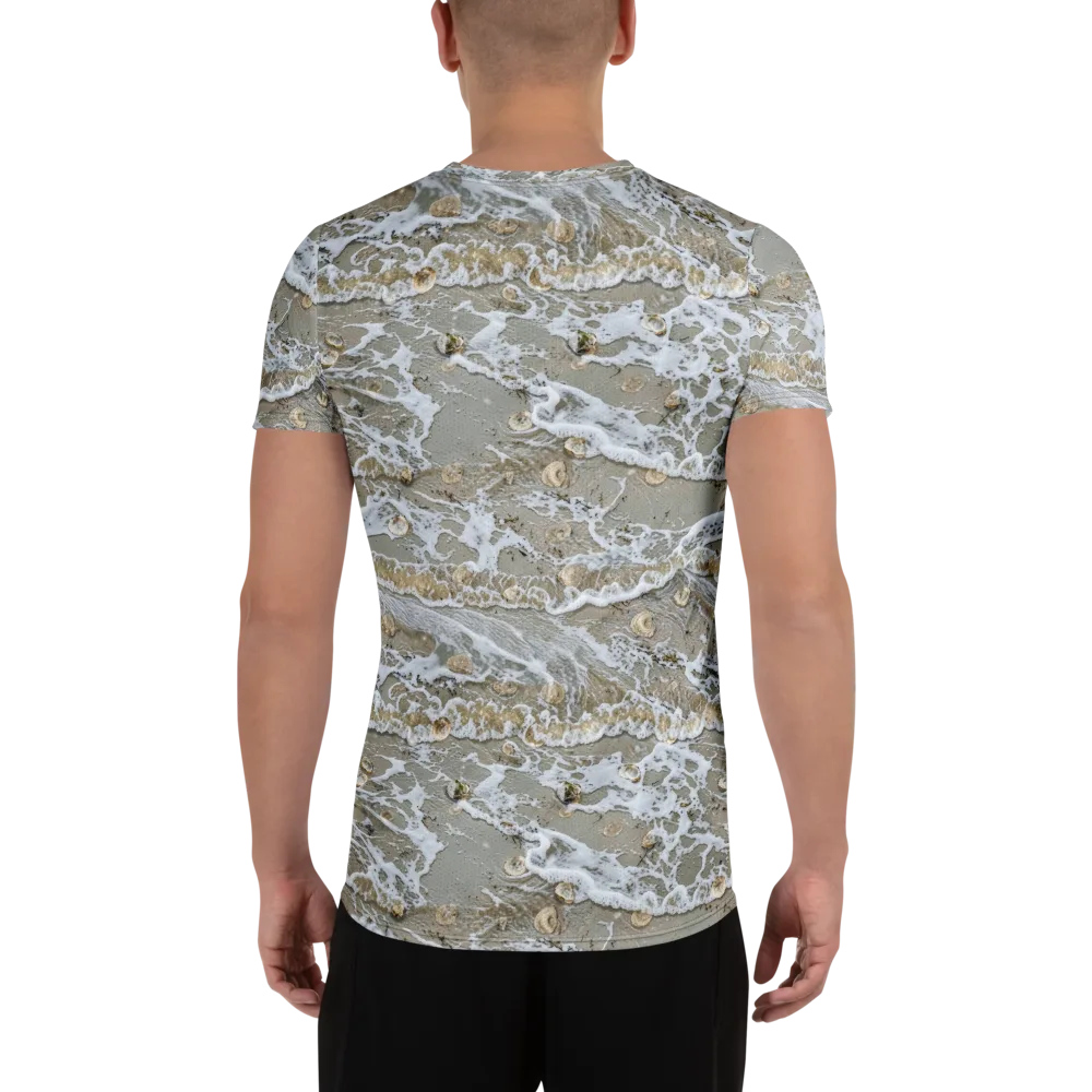 Tidal Shells on Men's Athletic T-Shirt — Back