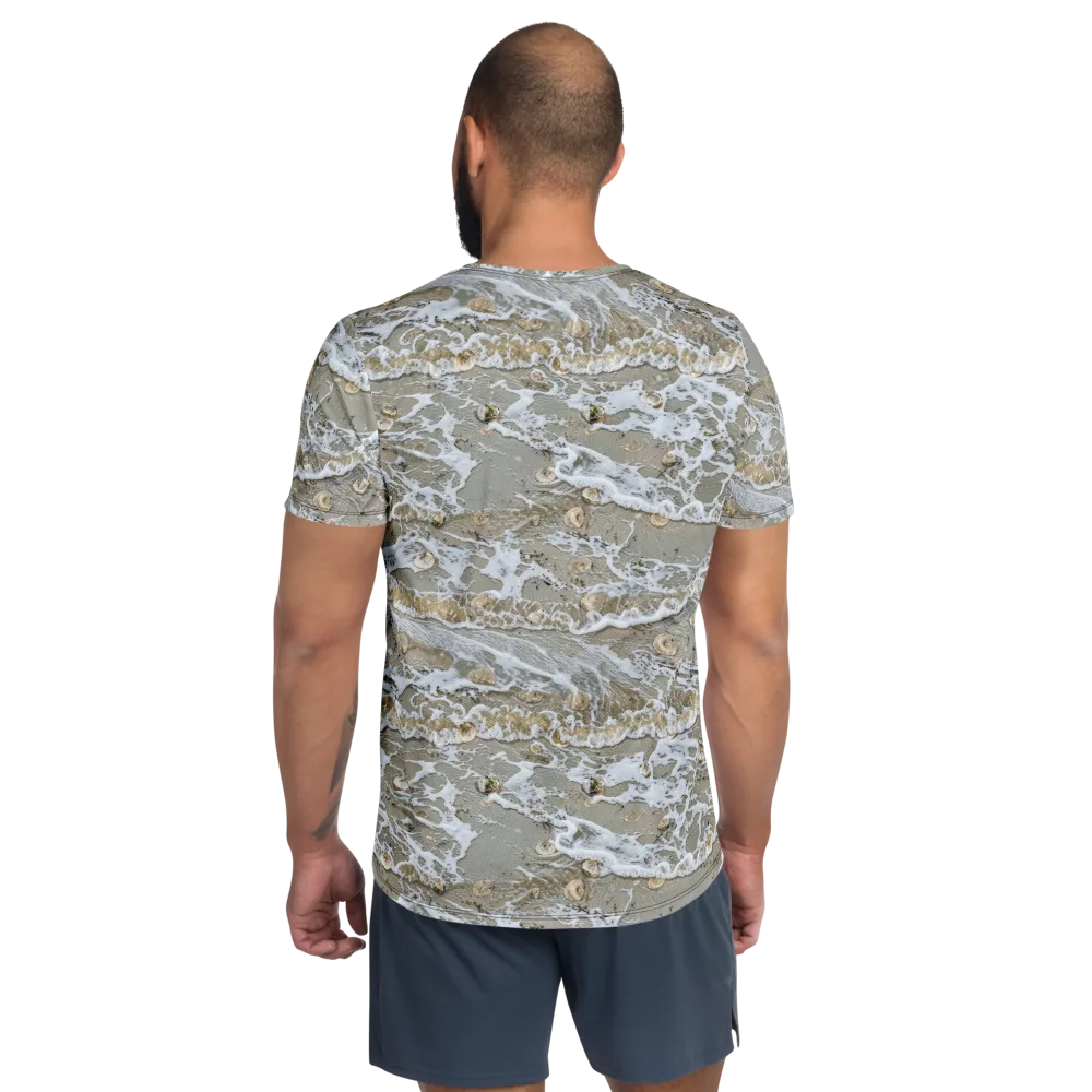 Tidal Shells on Men's Athletic T-Shirt — Back