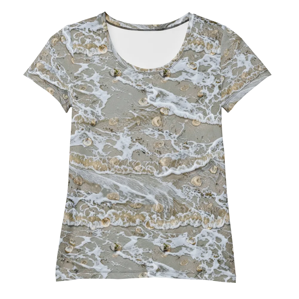 Tidal Shells on Women's Athletic T-Shirt — Front
