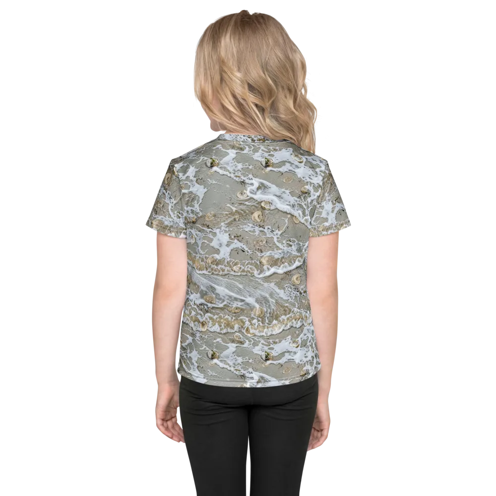 Tidal Shells on Kids Crew Neck T-Shirt — Back