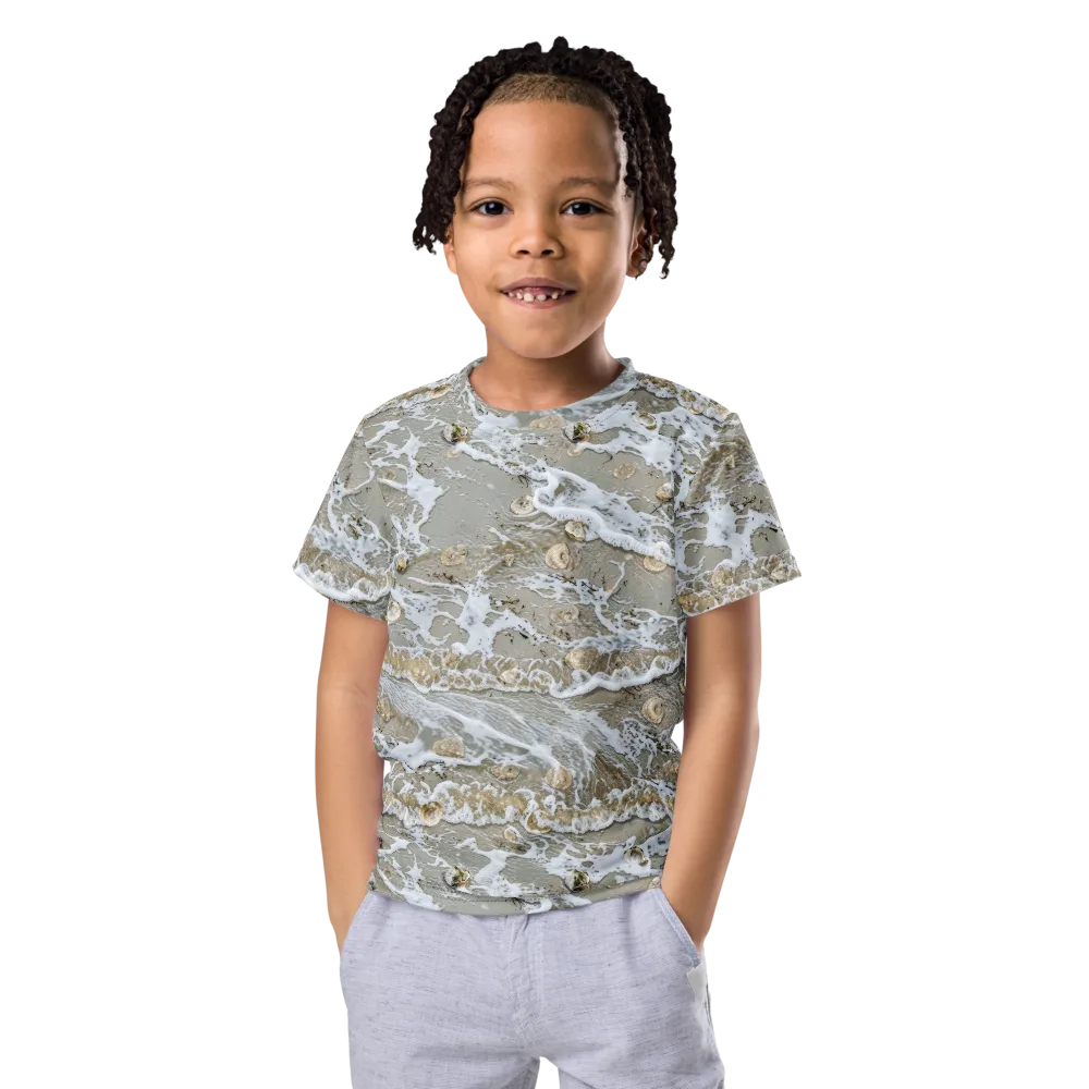 Tidal Shells on Kids Crew Neck T-Shirt — Front