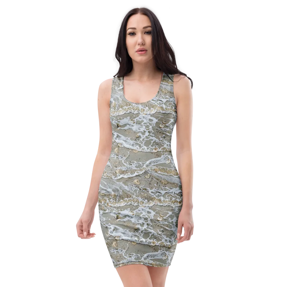 Tidal Shells on Bodycon Dress — Front