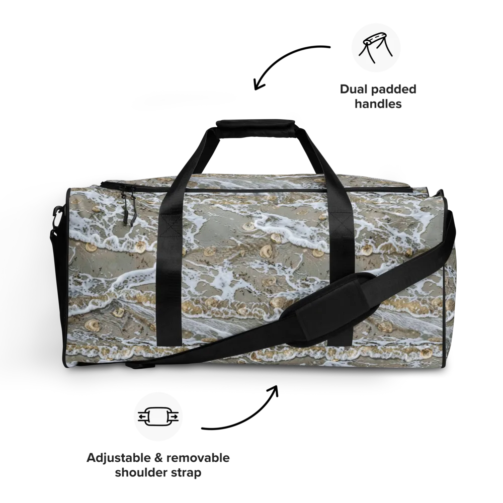 Tidal Shells on Duffle Bag — Front