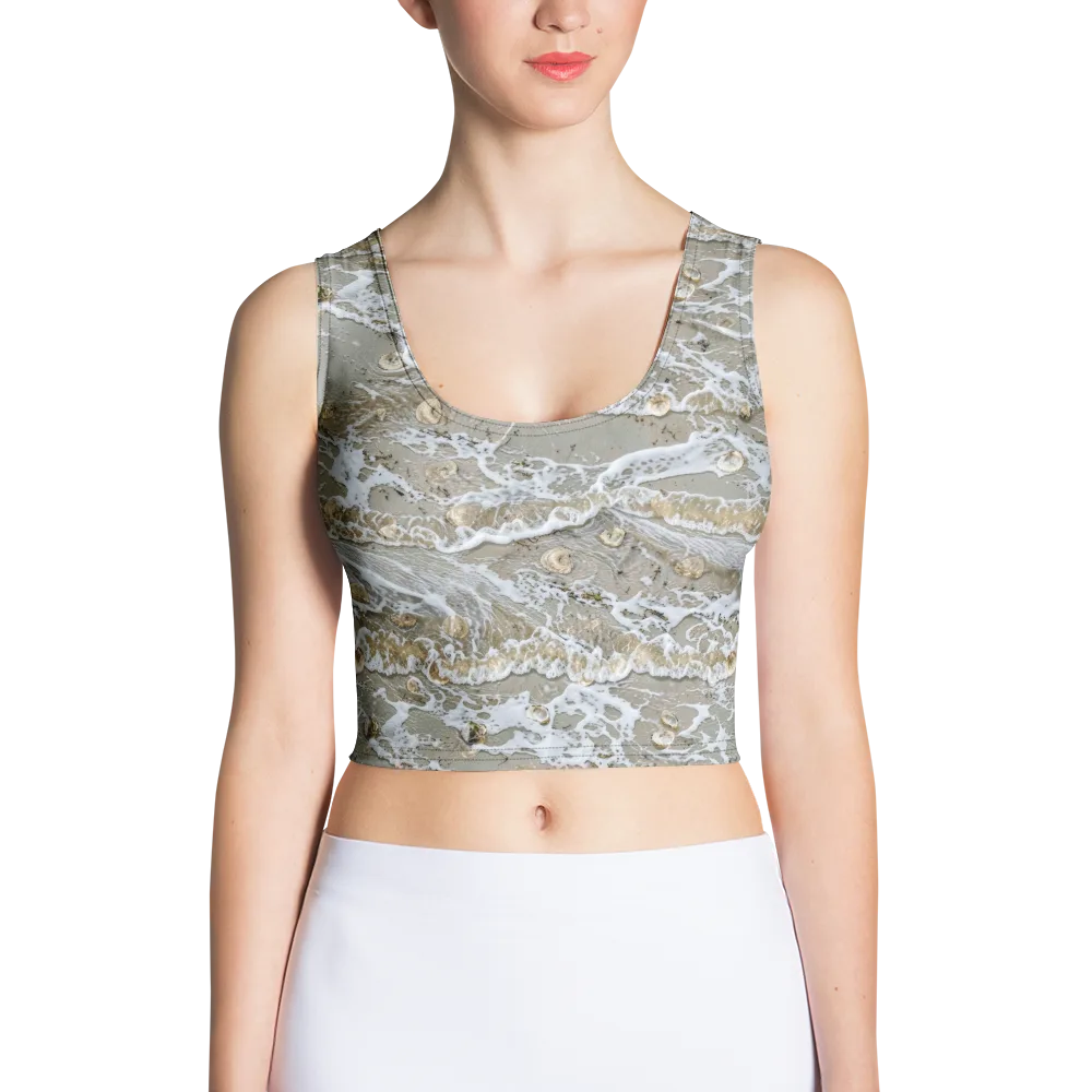 Tidal Shells on Crop Top — Front