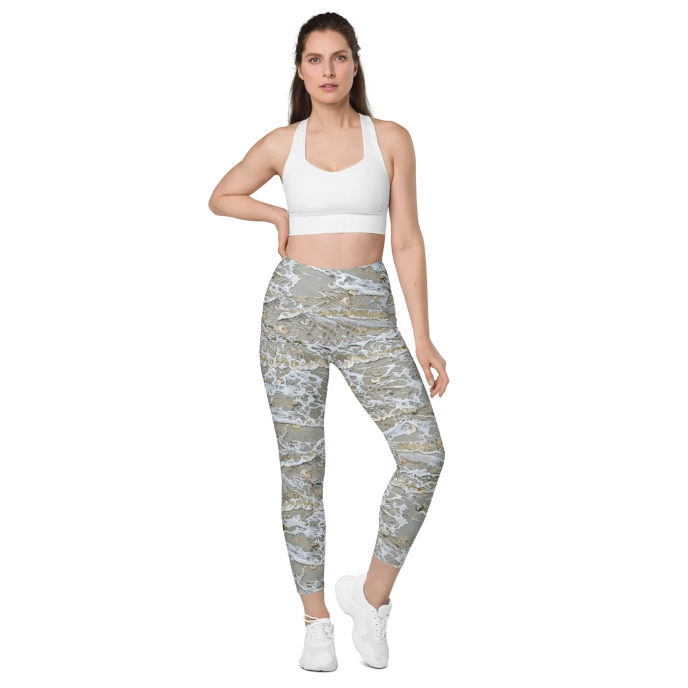 Tidal Shells on Leggings with Pockets — Front