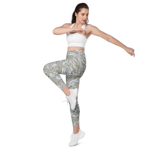 Tidal Shells on a Leggings with Pockets