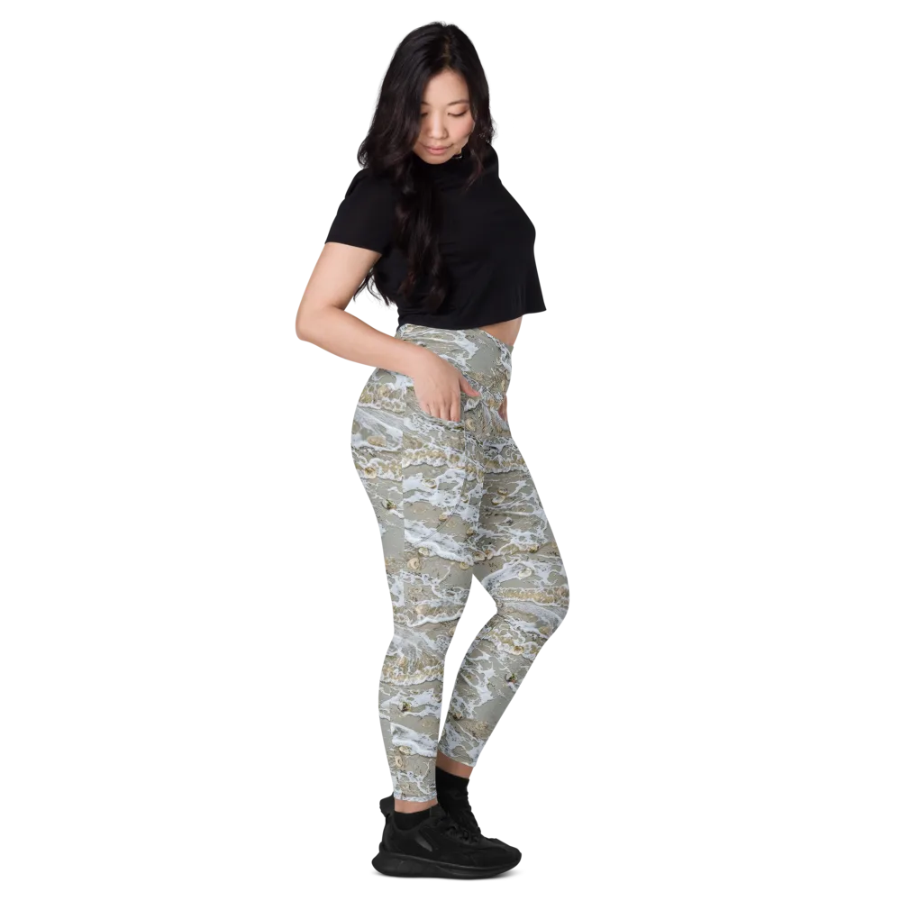 Tidal Shells on Leggings with Pockets — Right