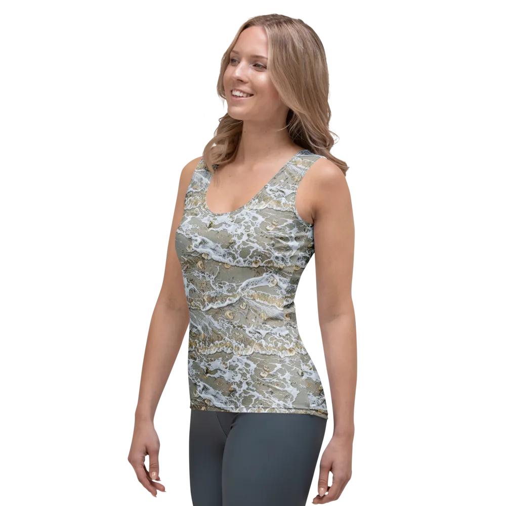 Tidal Shells on Women's Tank Top — Left Front