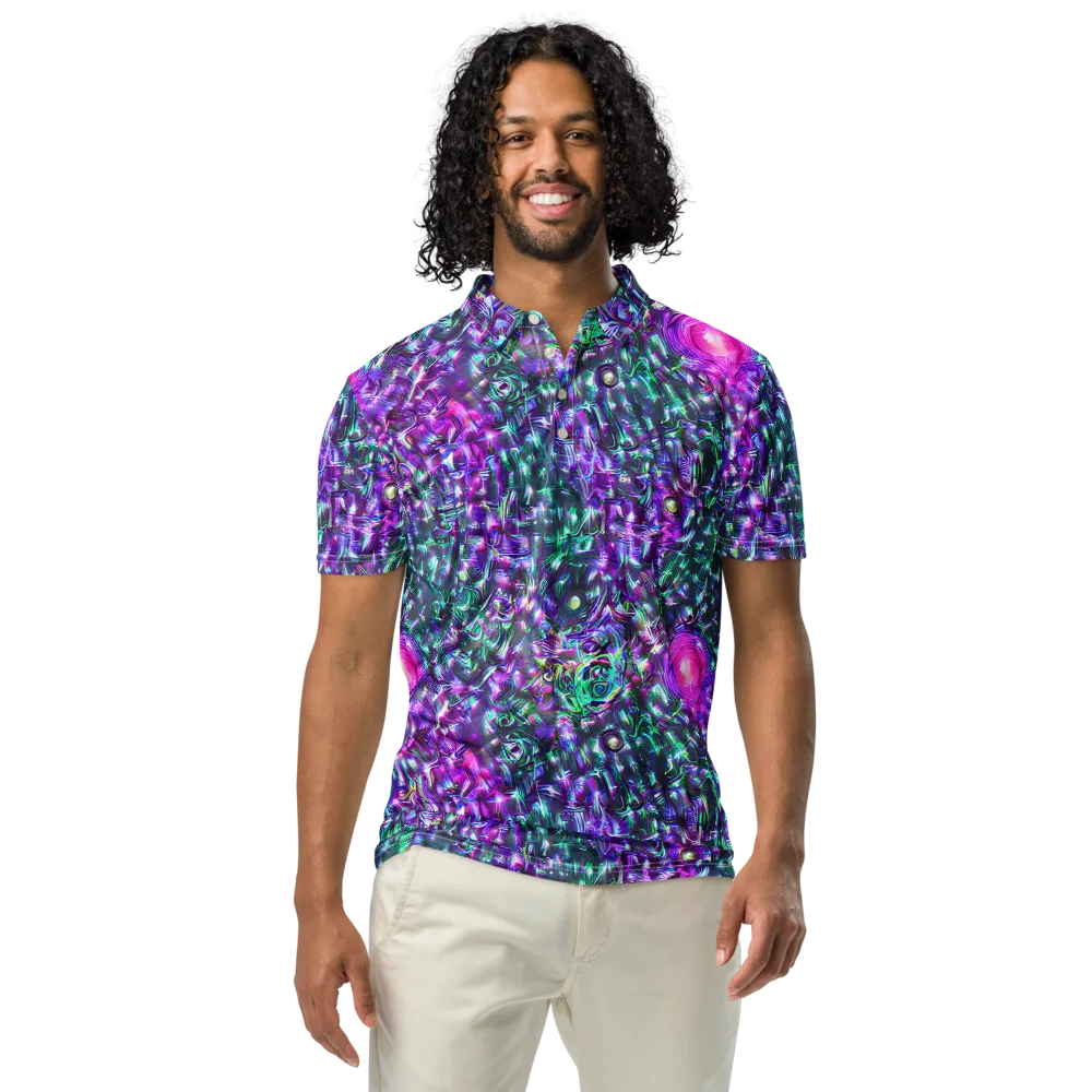 Hyperbloom on Men's Slim Fit Polo Shirt — Front