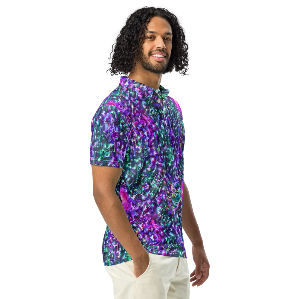 Hyperbloom on Men's Slim Fit Polo Shirt — Right Front