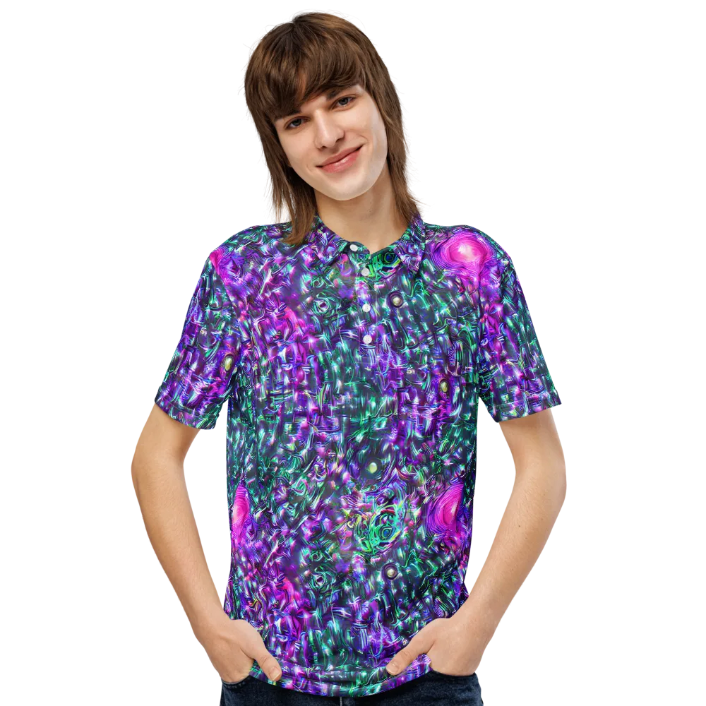 Hyperbloom on Men's Slim Fit Polo Shirt — Front