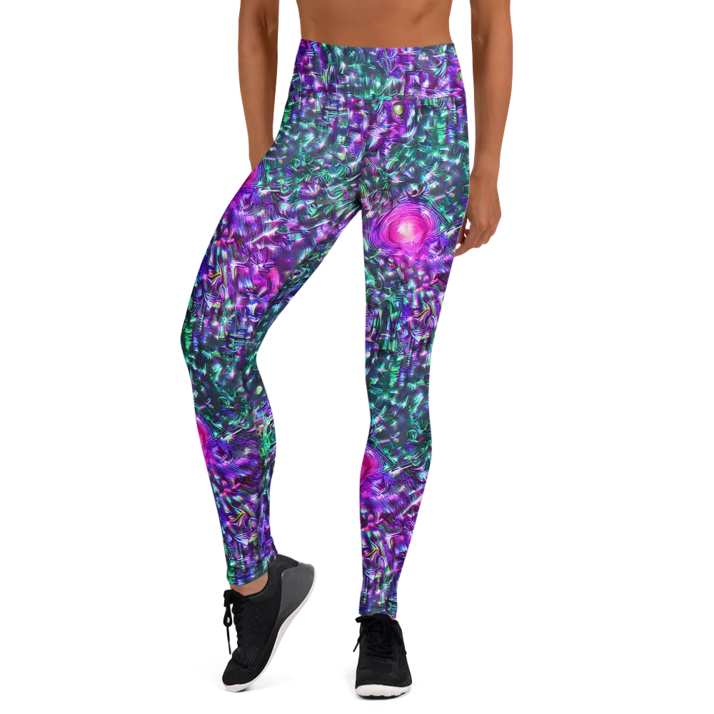 Hyperbloom on Yoga Leggings — Front
